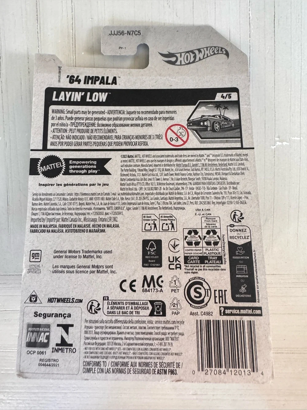 Hot Wheels Layin’ Low 1964 Chevrolet Impala #95/250 4/5 Mainline  – New 2026